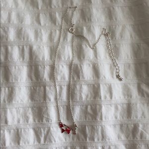 Silver world necklace NWOT